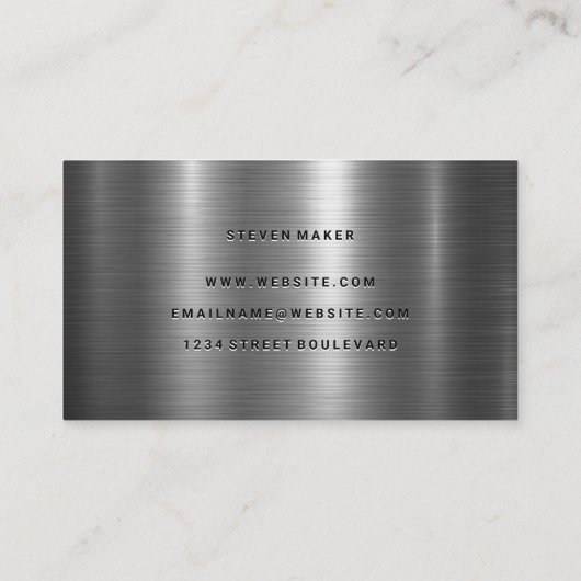 メタルシャインの背景 名刺 (裏面)