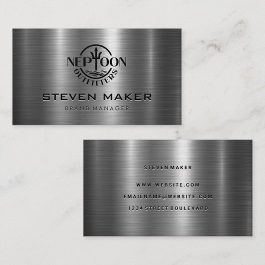 メタルシャインの背景 名刺 (正面/裏面)