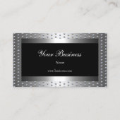 メタルシルバーはブラックエレガントクラシー 名刺 (正面)