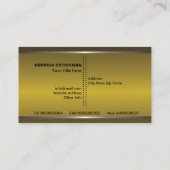 メタルシルバーグレー、金ゴールドの目を引くモノグラム 名刺 (裏面)