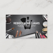 メタルシルバーブラシ付き名刺 名刺 (正面)