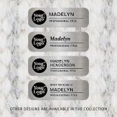 メタルシルバー会社のロゴ従業員の磁気 名札