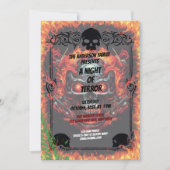 メタルスカルフレームハロウィーン 招待状 (正面)