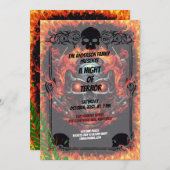 メタルスカルフレームハロウィーン 招待状 (正面/裏面)