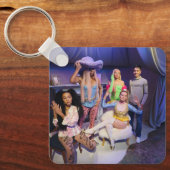 メタルスクエアキーチェーン、2.25インチx 2.25インチエレガントメタル キーホルダー (正面)