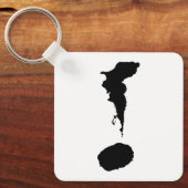 メタルスクエアキーチェーン、2.25インチx 2.25インチ キーホルダー (正面)