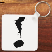 メタルスクエアキーチェーン、2.25インチx 2.25インチ キーホルダー (裏面)