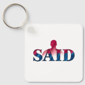 メタルスクエアキーチェーン、2.25インチx 2.25インチ キーホルダー (正面)