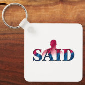 メタルスクエアキーチェーン、2.25インチx 2.25インチ キーホルダー (正面)