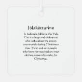 メタルスクエアユール(キリスト降誕祭)キャットオーナメント メタルオーナメント (裏面)