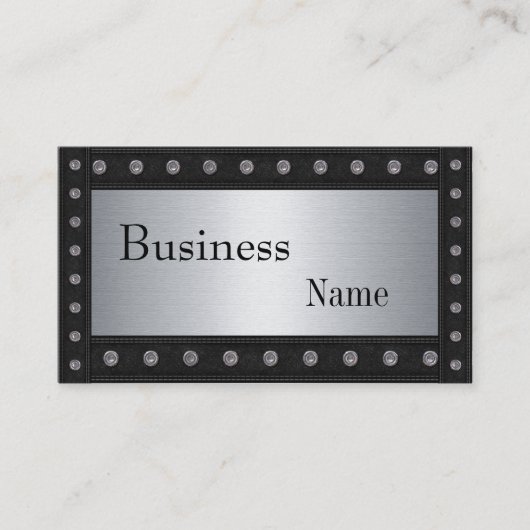 メタルスタッドはシルバーブラックに見える2 名刺 (正面)