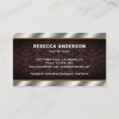 メタルスチールキ転がッチンピンペストリーシェフ 名刺 (裏面)