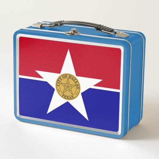 メタルステンレスランチボックス – ダラス国旗 メタルランチボックス (正面)
