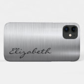 メタルステンレス鋼ルックケースメイト Case-Mate iPhoneケース (裏面(横))