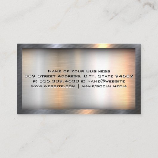 メタルセミトラックロゴ | 工業用 名刺 (裏面)