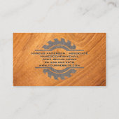 メタルソーロゴ | 木目カット 名刺 (裏面)