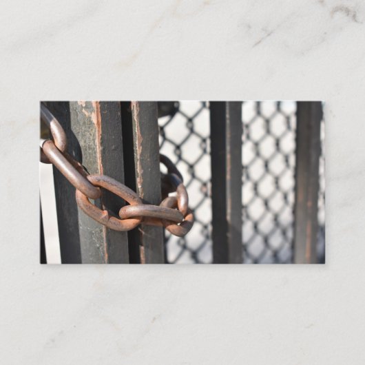 メタルチェーンリンクフェンスオリジナルNYC写真 名刺 (正面)
