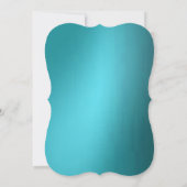 メタルティール(緑がかった色)ユダヤ星ダビデバルミツワー 招待状 (裏面)