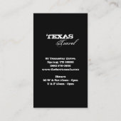 メタルテキサス州スタービジネスカードヴィンテージ錆 名刺 (裏面)
