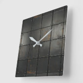 メタルテクスチャウォールクロック スクエア壁時計 (傾斜)