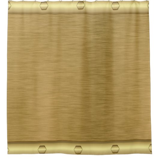 メタルテクスチャ金ゴールドサーフェス シャワーカーテン (正面)