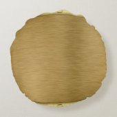メタルテクスチャ金ゴールドサーフェス ラウンドクッション (裏面)