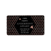 メタルハニカムクイーンビーピア差出人住所 ラベル (正面)