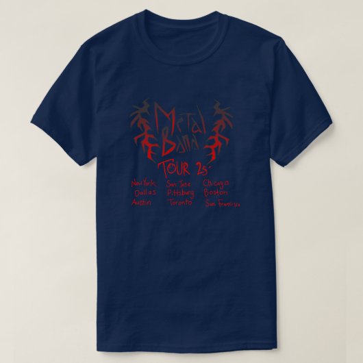 メタルバンドツアー Tシャツ (デザイン正面)