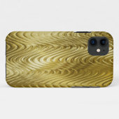 メタルパターンデザイン – 薄い黄金の波 Case-Mate iPhoneケース (裏面(横))