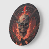 メタルファイアスカル | ベンエルカナール ラージ壁時計 (傾斜)