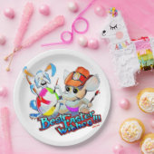 メタルファントイースター紙プレート（白） ペーパープレート (パーティー)