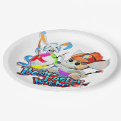 メタルファントイースター紙プレート（白） ペーパープレート (アングル)