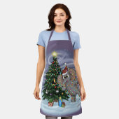 メタルファントウィルバーインライトオールオーバープリントエプロン エプロン (着用した状態)