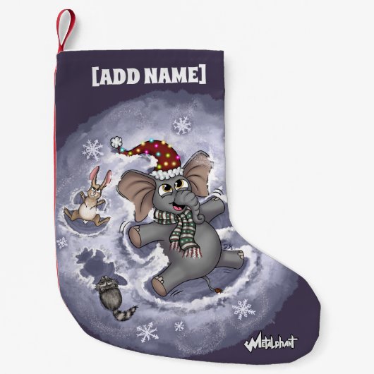 メタルファントウィルバースノーエンジェルストッキング スモールクリスマスストッキング (正面)