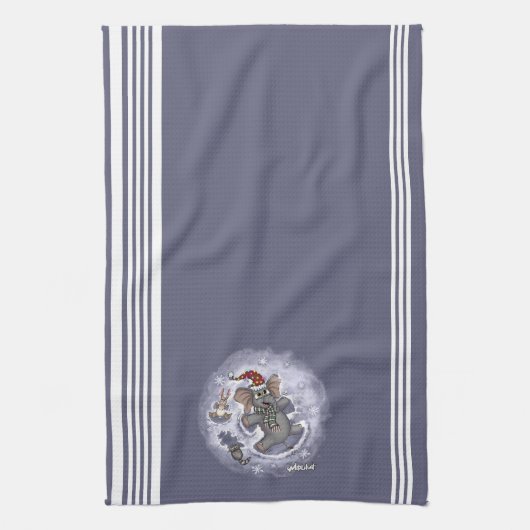 メタルファントウィルバー雪エンジェルズキッチンタオル キッチンタオル (縦)