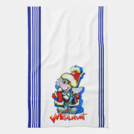 メタルファントウィンターホリデーキッチンタオル キッチンタオル