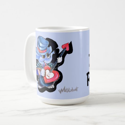 メタルファントハートギター私の母の岩マグカップ コーヒーマグカップ (正面左)