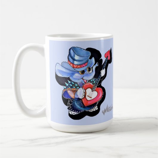 メタルファントハートギター私の母の岩マグカップ コーヒーマグカップ (左)