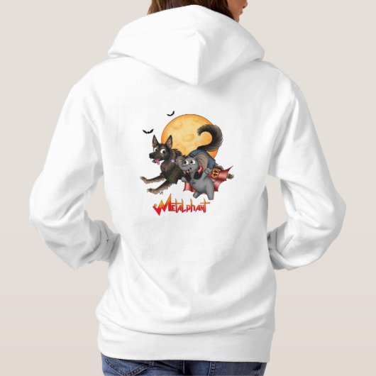 メタルファントメタルフレンズウィメンズフード付きスウェットシャツ パーカ (裏面)