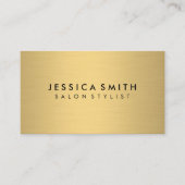 メタルフェイク金ゴールドブラシ 名刺 (正面)
