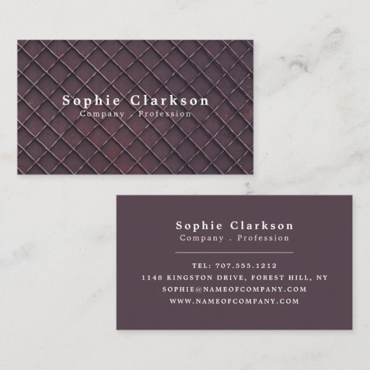 メタルフェンスグリッド素朴、 名刺 (正面/裏面)