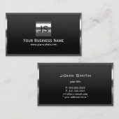 メタルフレームモエレガントノグラムプロフェッショナル濃色 名刺 (正面/裏面)