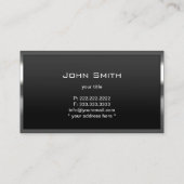 メタルフレームモエレガントノグラムプロフェッショナル濃色 名刺 (裏面)