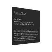 メタルブラックアートギャラリーアート展プラーク メタルプリント (アングル)