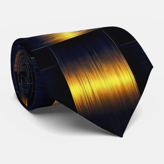 メタルブラック金ゴールドネックタイ ネクタイ (ロール)