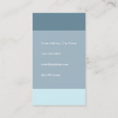 メタルブルーシェードエレガントミニマモダンリズム 名刺 (裏面)