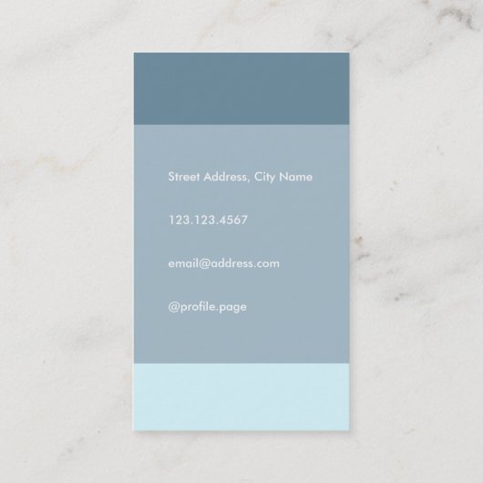 メタルブルーシェードエレガントミニマモダンリズム 名刺 (裏面)