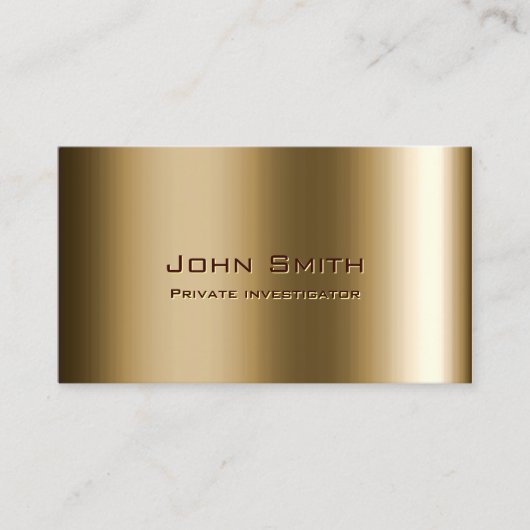 メタルブロンズ調査員名刺 名刺 (正面)