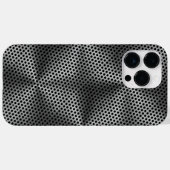 メタルプレート01x4ブラックBGの水玉模様 Case-Mate iPhoneケース (裏面 (横))