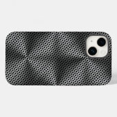 メタルプレート01x4ブラックBGの水玉模様 Case-Mate iPhoneケース (裏面 (横))